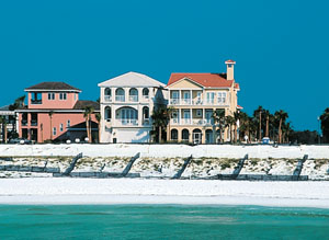 large beach front houses