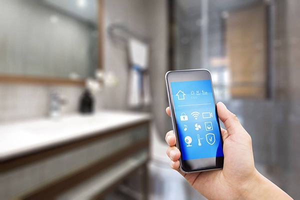 smart phone controls for bathroom