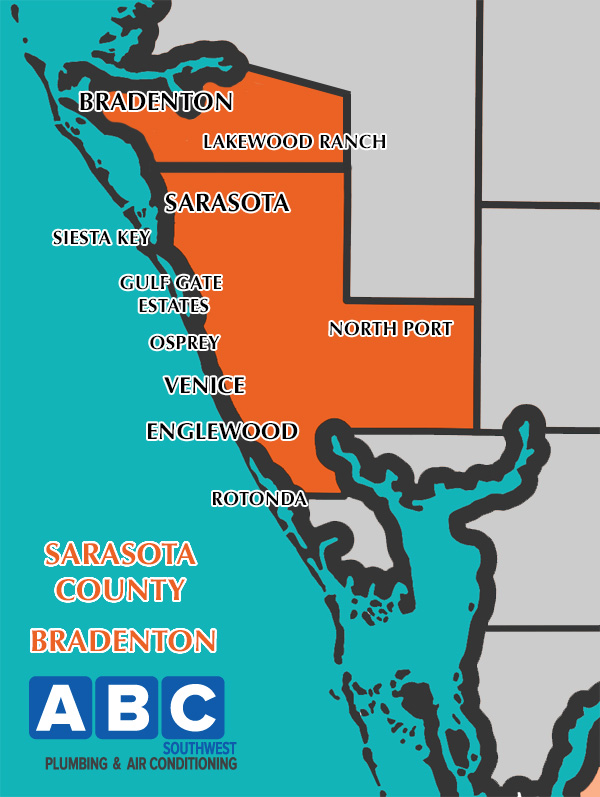 Sarasota county in California on map